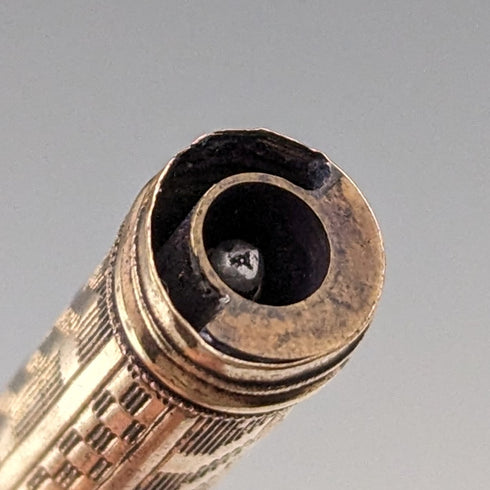 Vintage Gold Filled Pencil & Dip Pen Telescoping 96-121mm